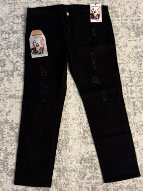 Women’s Street Denim Black Jeans Size 21/22 Brand New With Tags